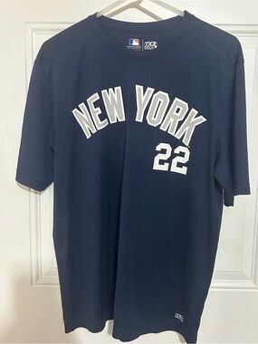Genuine Merchandise New York Navy Short-Sleeve Jersey #22